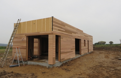 Maison bois Finistère isolation extérieure en fibre de bois