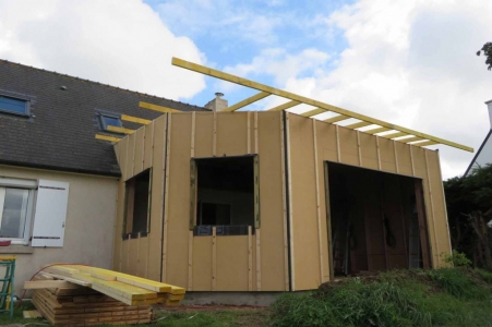 Extension bois Finistère charpente