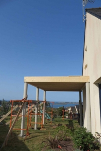 Dalle bois pilotis béton