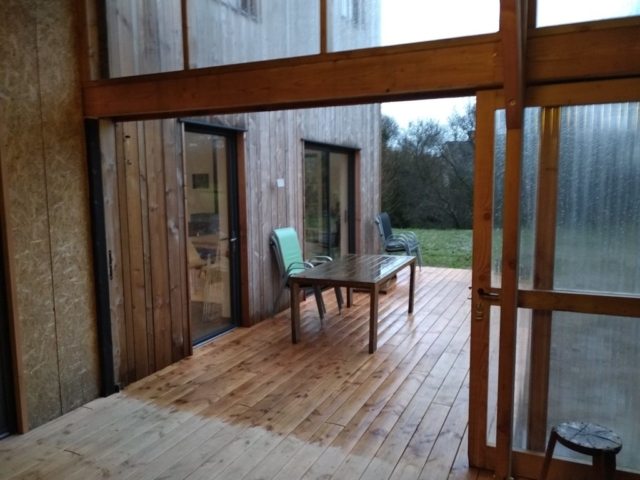 jardin d'hiver maison ossature bois - scop l'Acacia