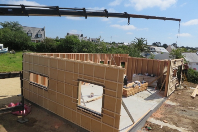 Maison bois levage rdc