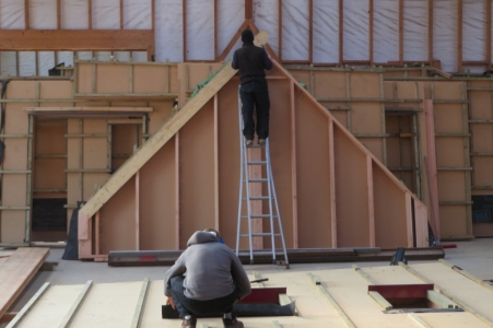 Maison bois préparation avant chargement