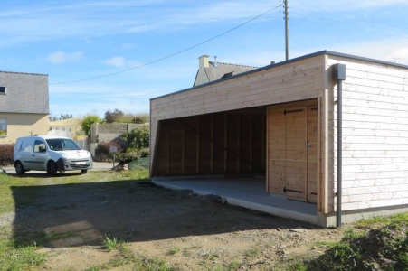 Carport bois Finistère bardage en Douglas