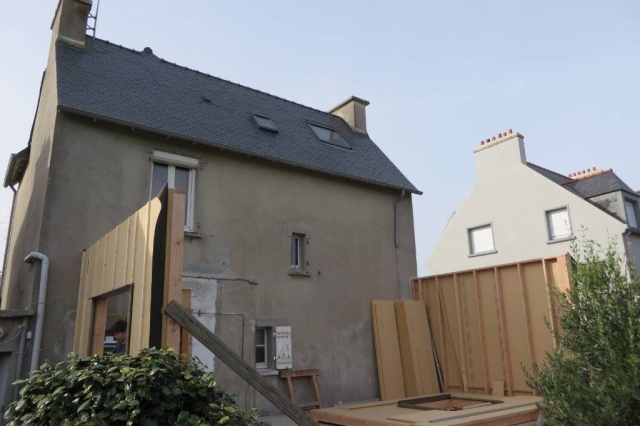 Fabrication des murs directement sur chantier