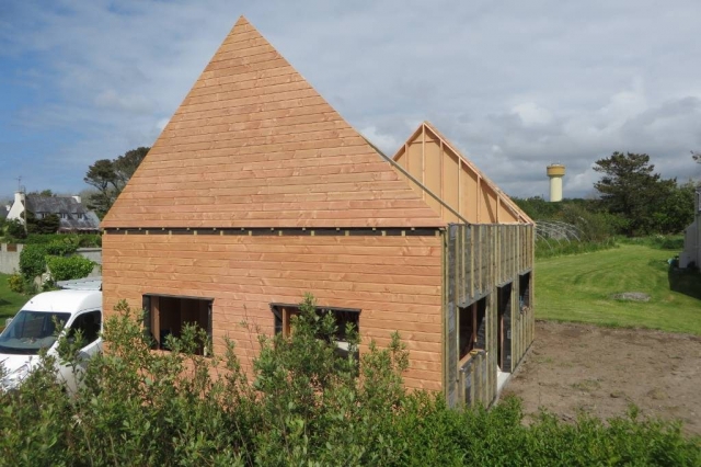 Maison bois Finistère bardage en Douglas