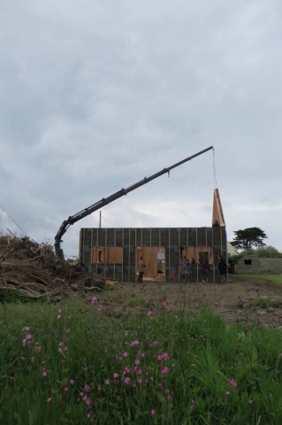 Maison bois Finistère levage