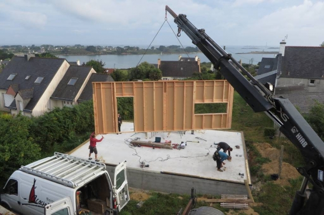 Levage maison ossature bois