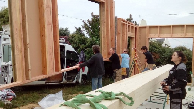 Levage maison ossature bois