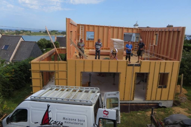 Levage étage maison bois