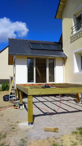Ossature terrasse sur pilotis