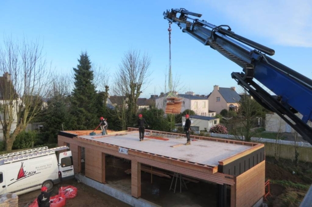Levage étage maison ossature bois