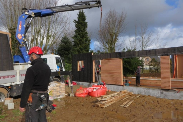 Levage maison ossature bois