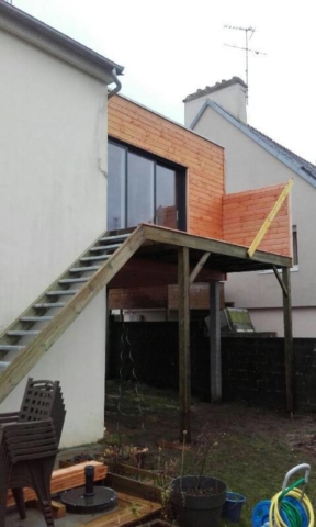 Terrasse sur pilotis bois