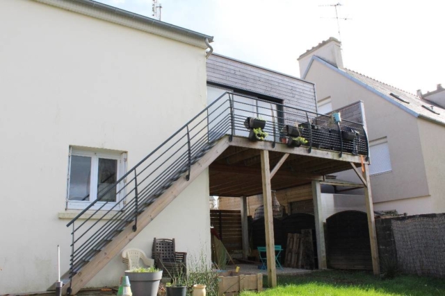 Terrasse sur pilotis bois