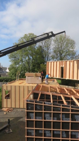levage maison ossature bois le folgoet