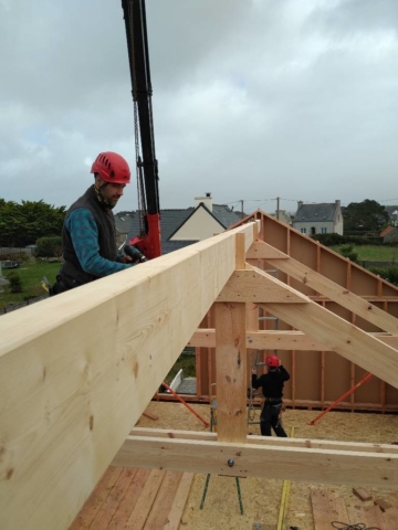 Levage maison bois - Scop Acacia