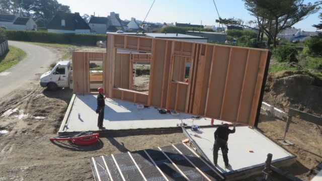 Levage maison bois - Scop Acacia