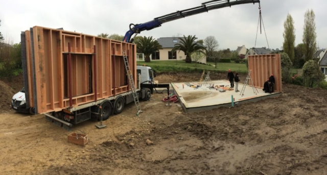 levage maison ossature bois - scop l'Acacia