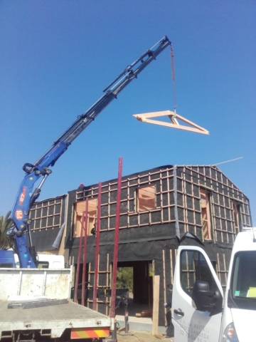 levage maison ossature bois - scop l'Acacia