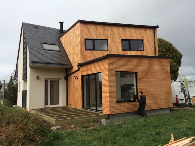 extension ossature bois landerneau - scop l'Acacia
