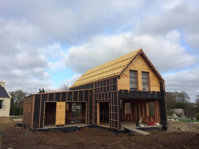 maison ossature bois contemporaine bohars