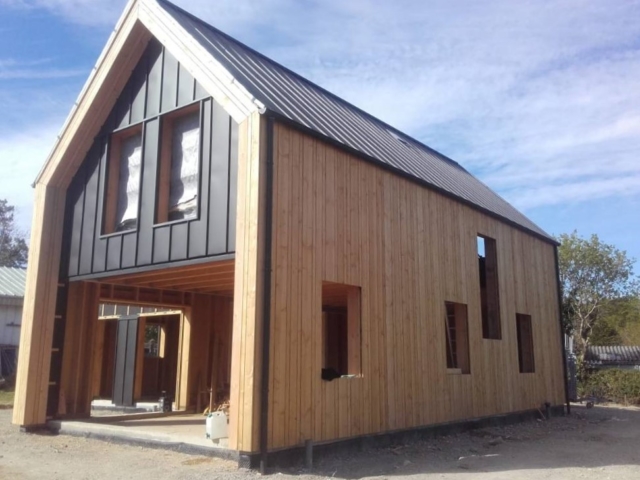 maison ossature bois contemporaine bohars