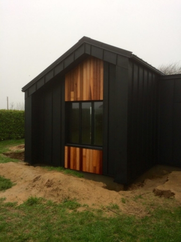 Extension bois bardage aluminium