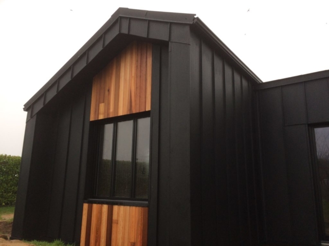Extension bois bardage aluminium