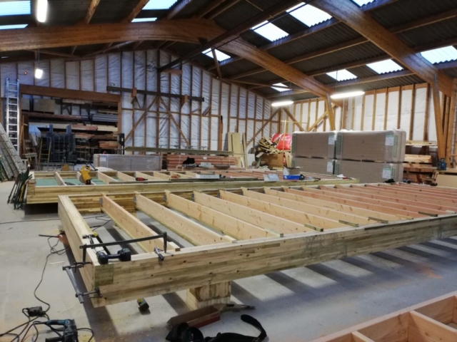 maison modulaire ossature bois - dalle bois