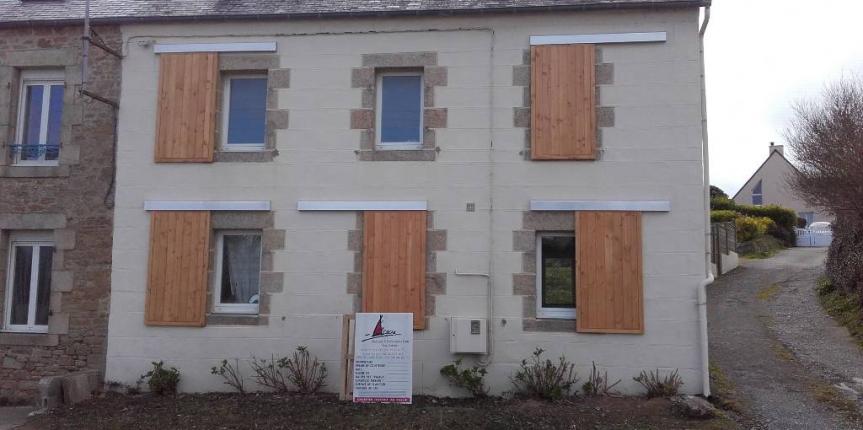 Volets coulissants bois Finistère Plouguerneau