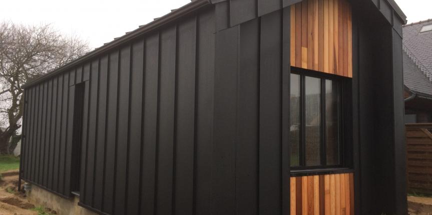 Extension bois bardage aluminium – Lannilis
