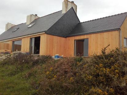 Extension ossature bois et rénovation, Finistère Sud