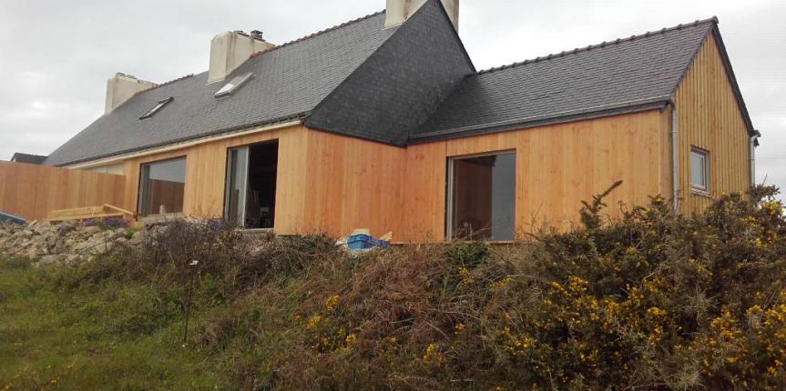 Extension ossature bois et rénovation, Finistère Sud