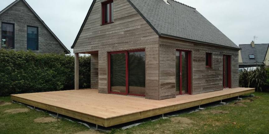 Terrasse en bois douglas Portsall