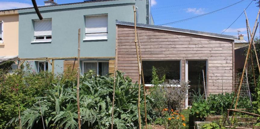 Extension en ossature bois et ITE Brest