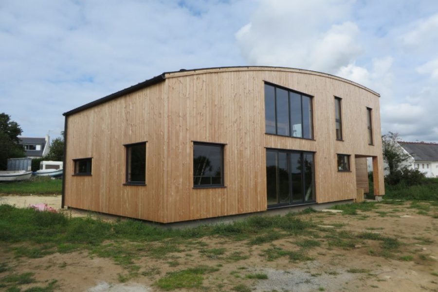 Maison bois Finistère menuiseries aluminium extérieures