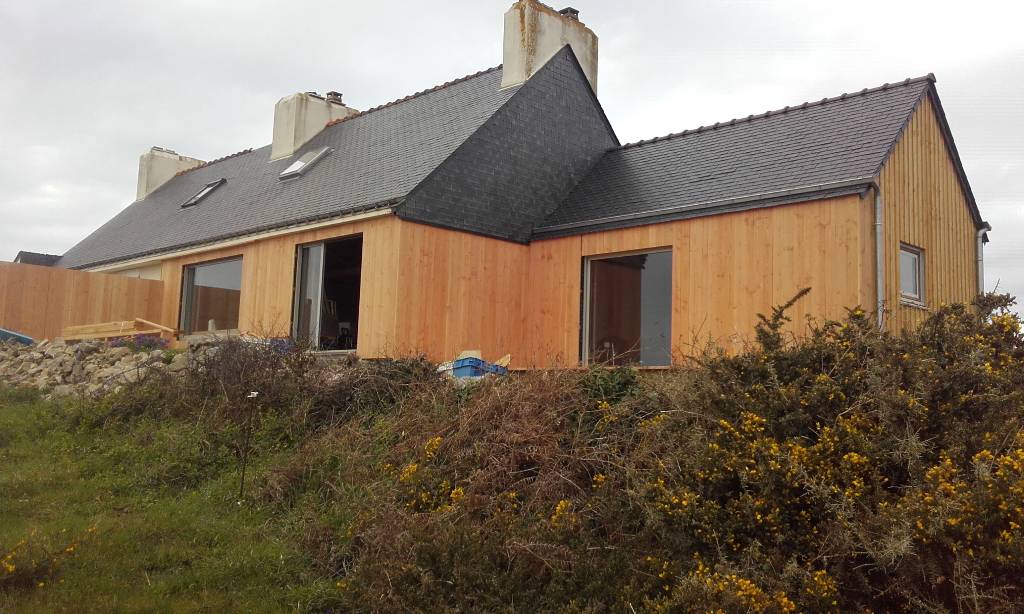 Extension ossature bois et rénovation, Finistère Sud