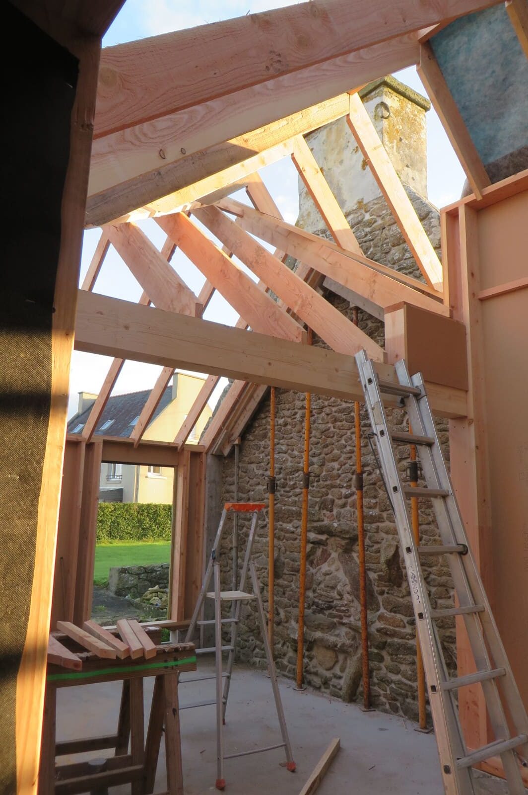 Extension bois à Portsall