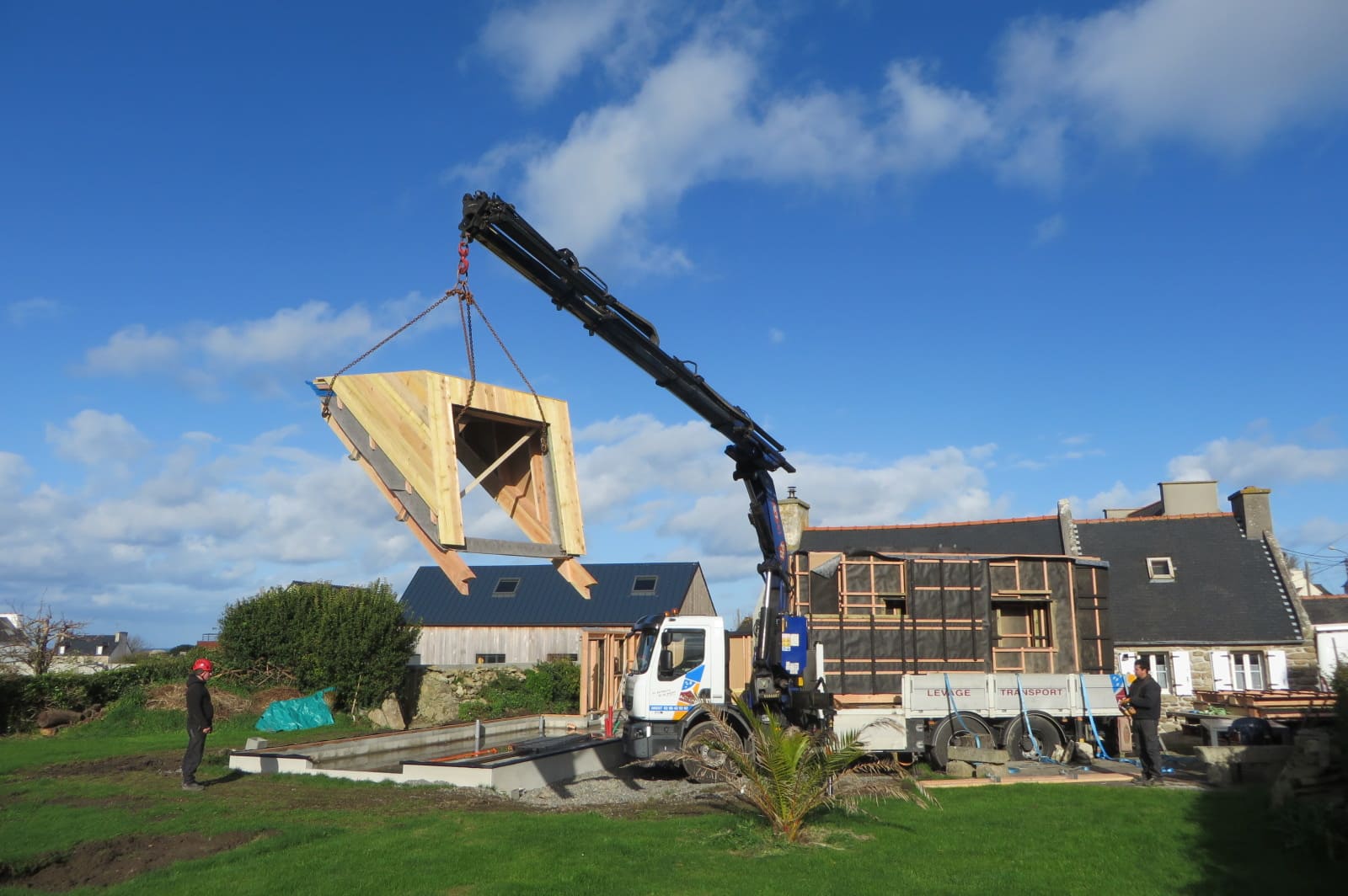 Extension bois à Portsall