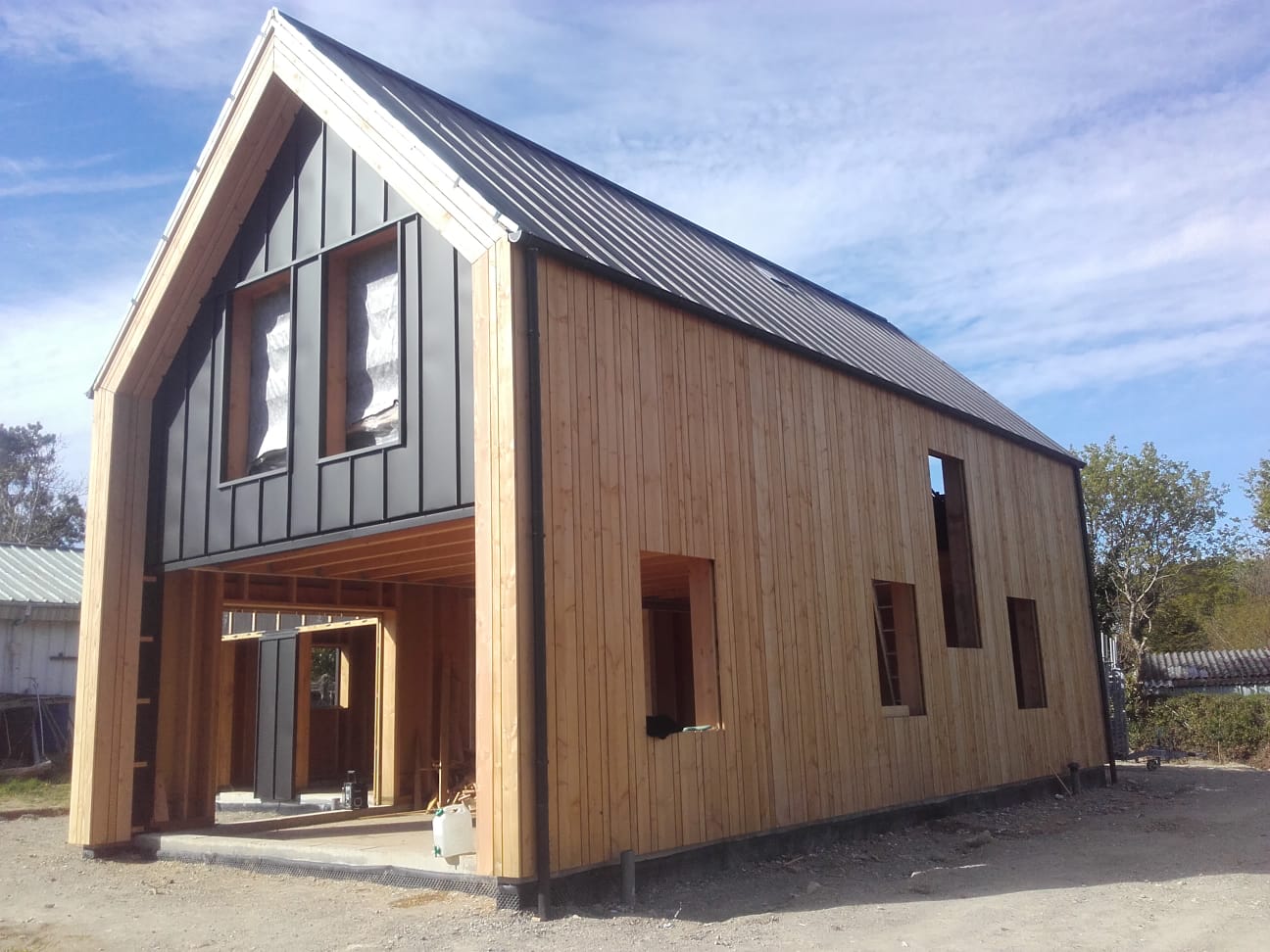 Maison ossature bois contemporaine