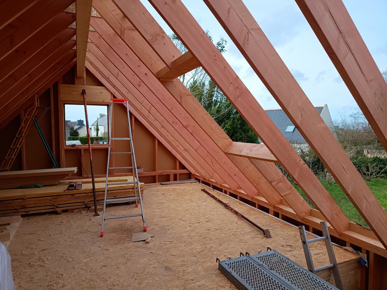 maison ossature bois à St Pabu