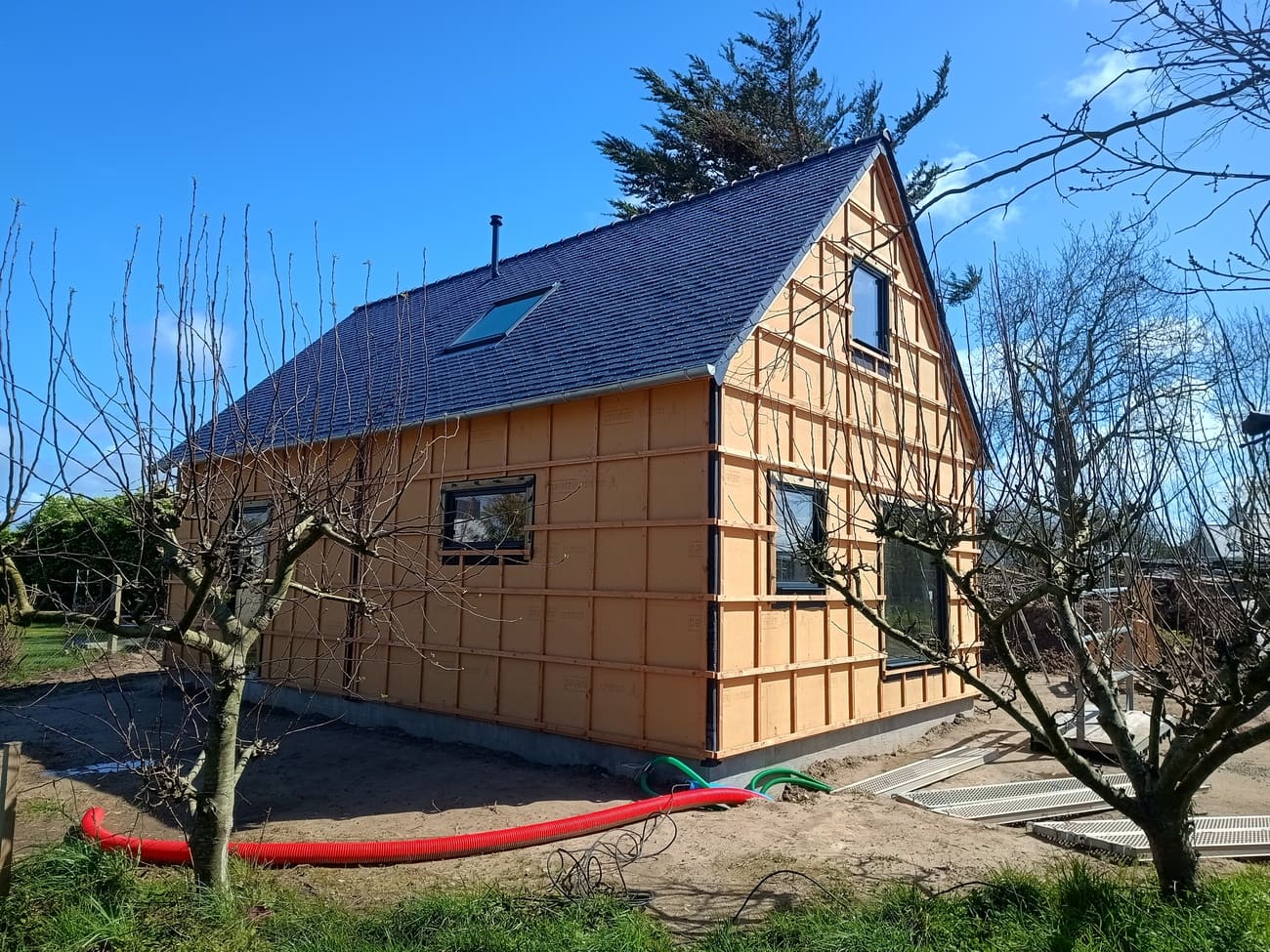 maison ossature bois à St Pabu