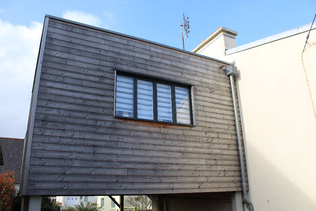 Extension bois maison de ville