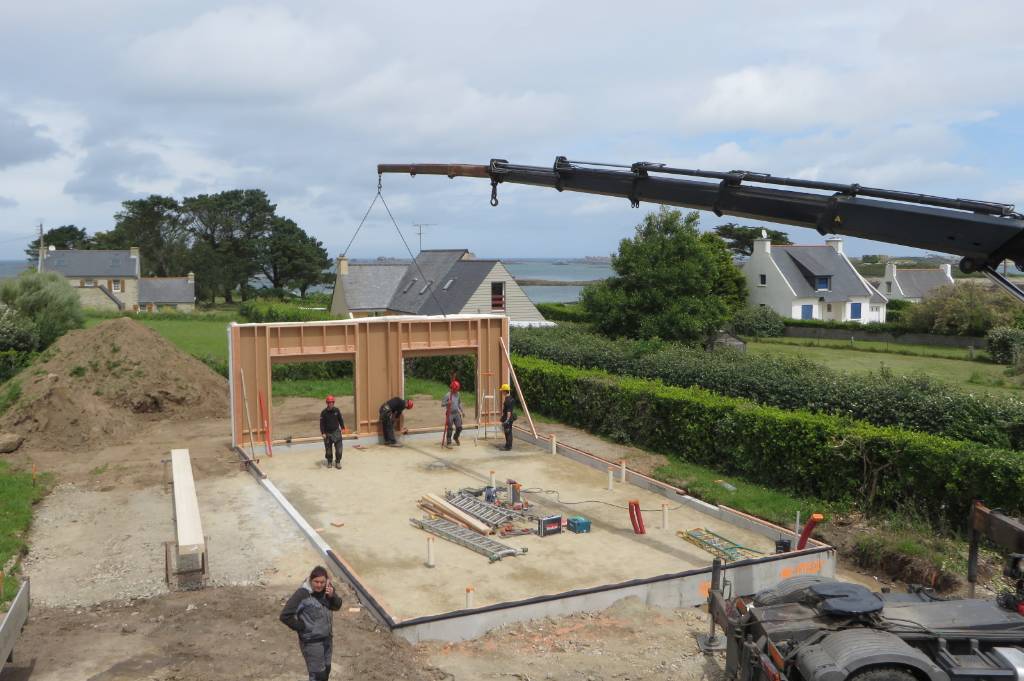 Levage maison bois landeda