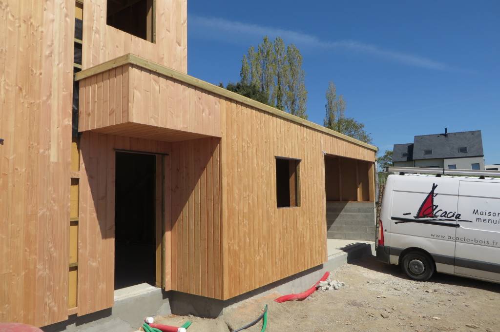 bardage douglas maison ossature bois