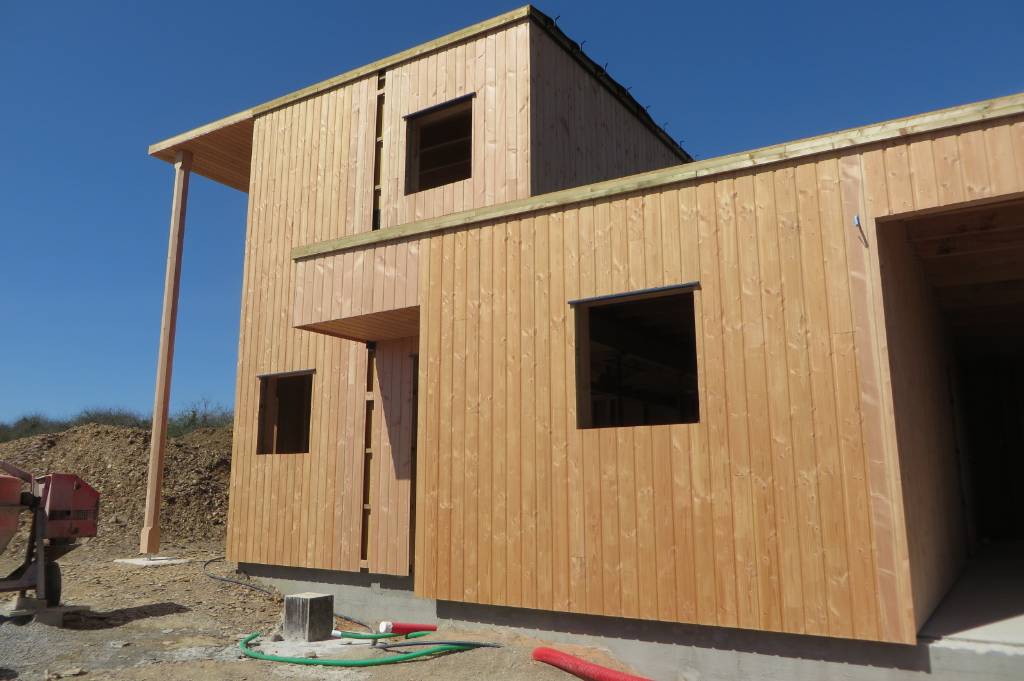 bardage douglas maison ossature bois