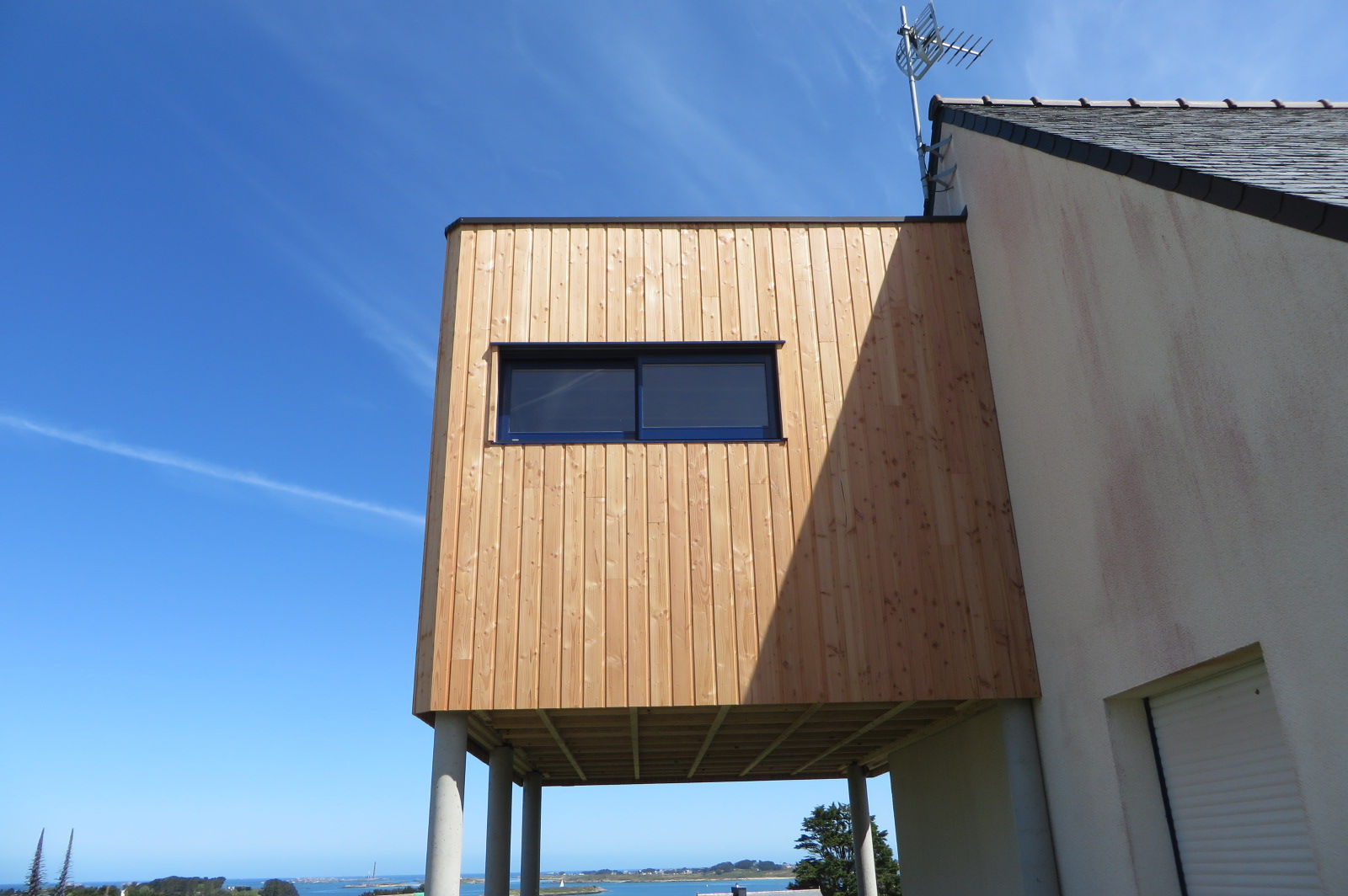 extension bois sur pilotis landeda