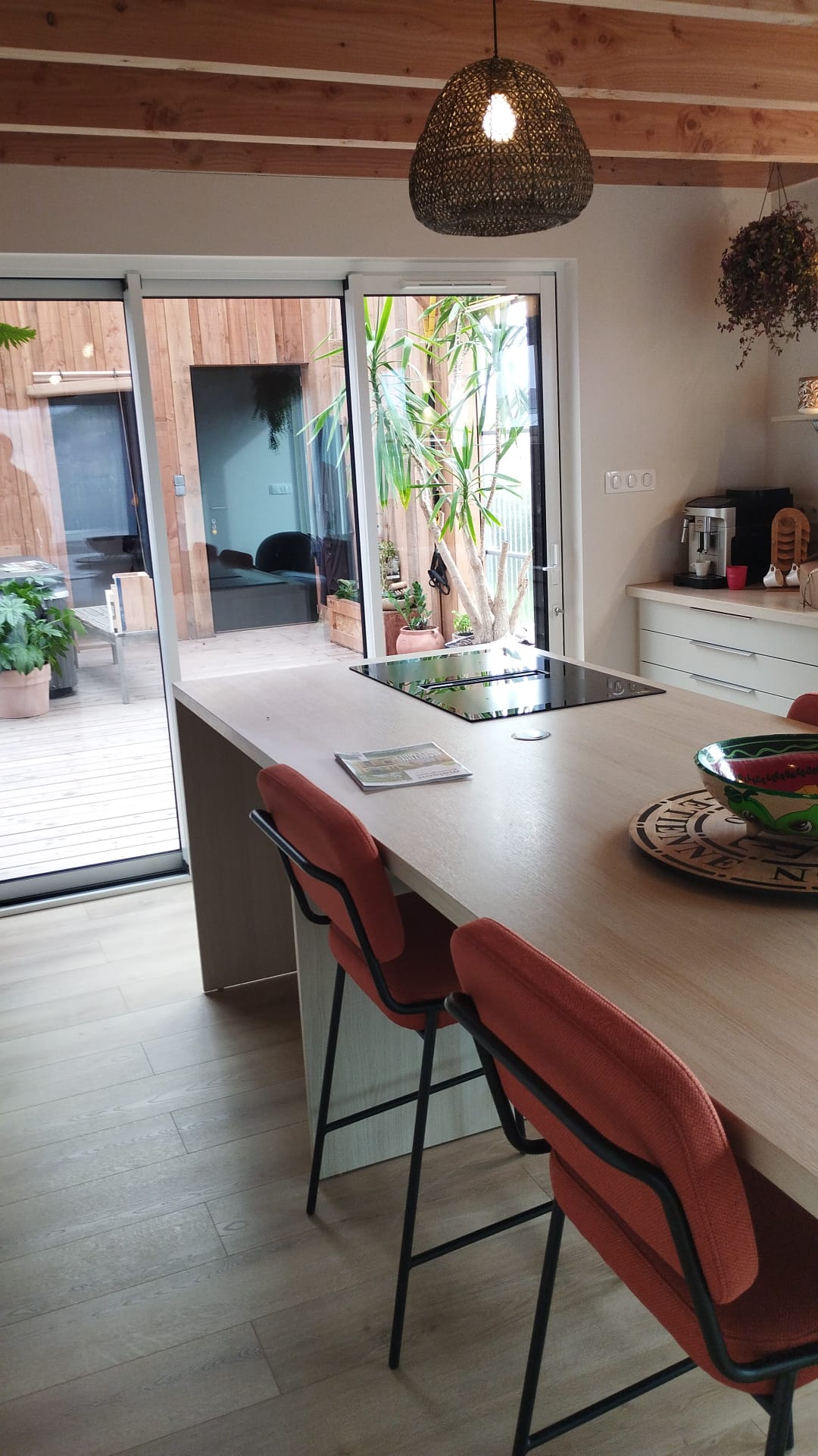 maison ossature bois avec jardin d'hiver