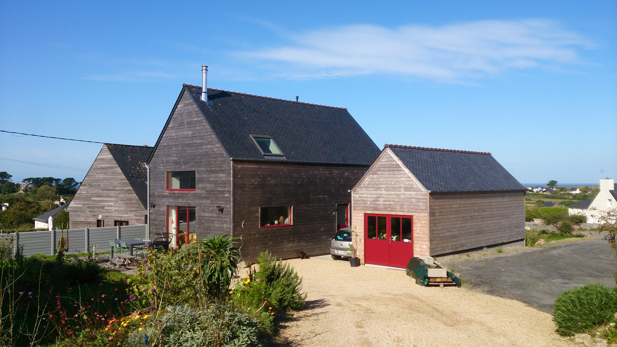 Maison bioclimatique ossature bois landeda