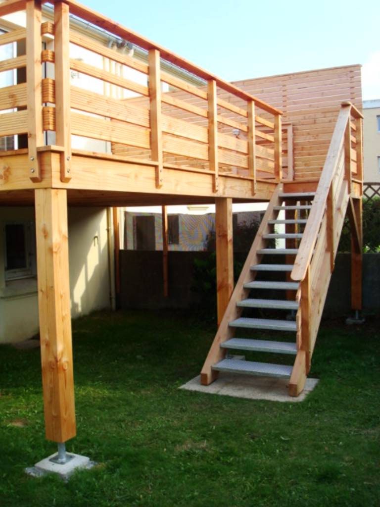 Terrasse bois sur pilotis